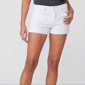 PAIGE WHITE CUFFED JEAN SHORTS SIZE 31
